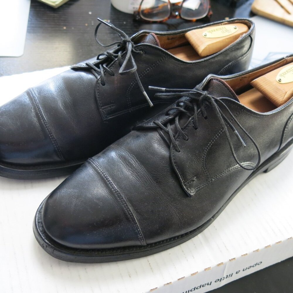 Allen Edmonds Cap-Toe Derby Dress Shoes, Black 11